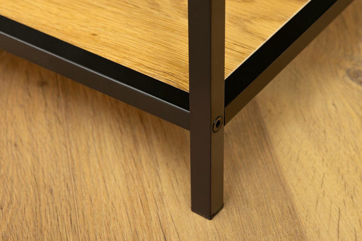 STANDREGAL SLIM LINE Schichtholz Natur 115 cm - Naturfarben, Holzwerkstoff/Metall (114/78/35cm) - riess-ambiente