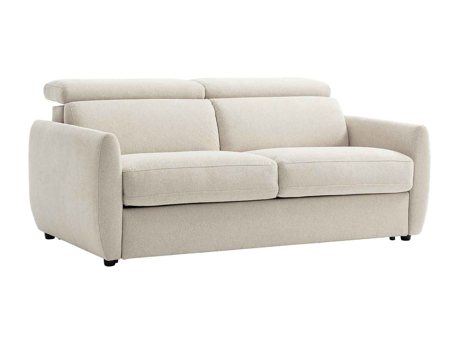 3-SITZER-SCHLAFSOFA mit Schlaffunktion aus beigem Stoff SOVALI - Beige, Textil (191/83.5/224cm) - Vente-Unique
