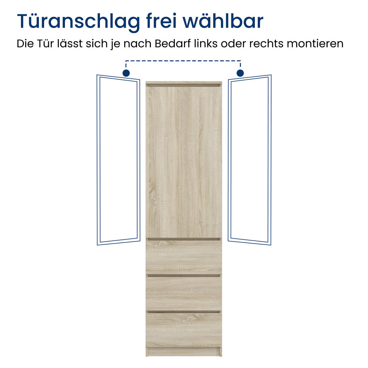 KLEIDERSCHRANK in Sonoma - Sonoma Eiche, Holzwerkstoff (40/180/50cm) - Home Collective