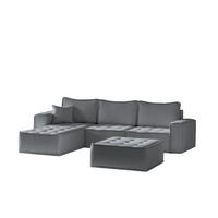 ECKSOFA Sande In Alpine - Anthrazit, Holzwerkstoff/Textil (292/192cm) - Fun Möbel