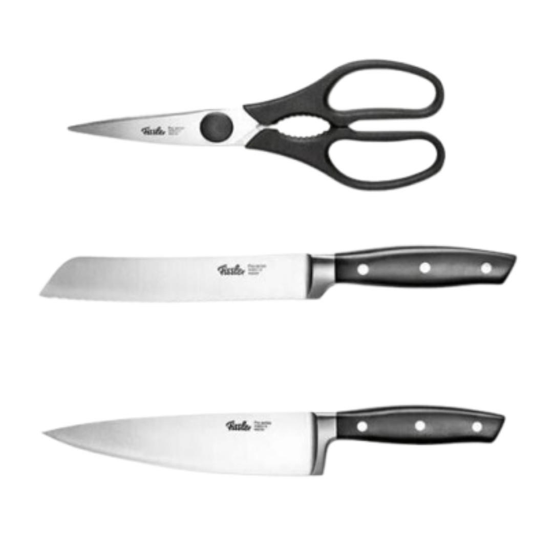 Fissler Messerset Silber, Schwarz