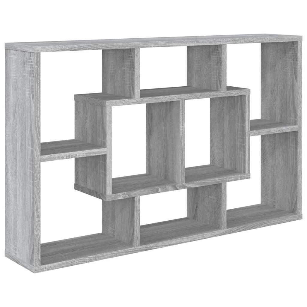 vidaXL Wandregal Grau 16x52.5x85 cm