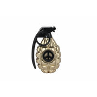 SKULPTUR Gold 15/25 cm - Goldfarben/Schwarz, Stein (1.2/25/13cm) - KUNSTLOFT