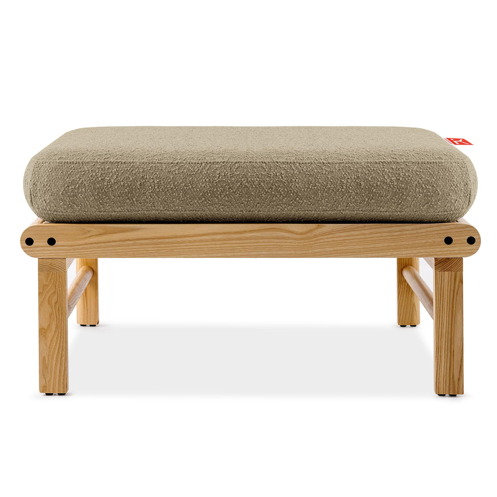 GARTENLOUNGE-HOCKER ATREDA - Beige, Holz/Textil (70/42/80cm) - KONSIMO®