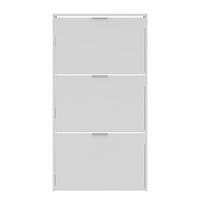 SCHUHSCHRANK 3 Klappen Zapateros - L60 cm - Weiß, Holzwerkstoff (22/113/60cm) - Calicosy