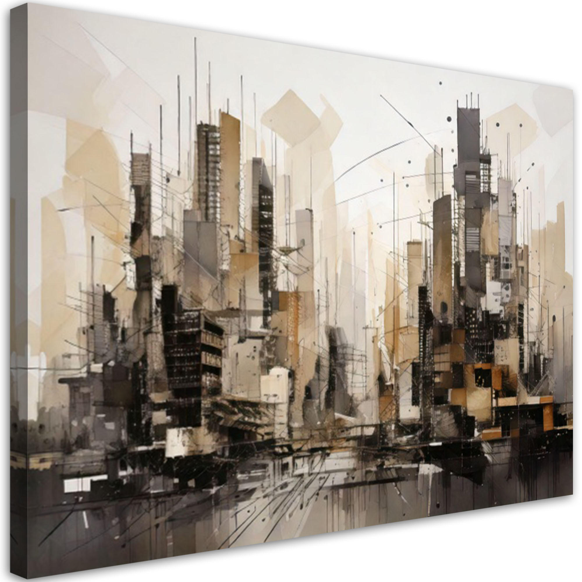 Feeby Leinwandbild Beige 30x20 cm