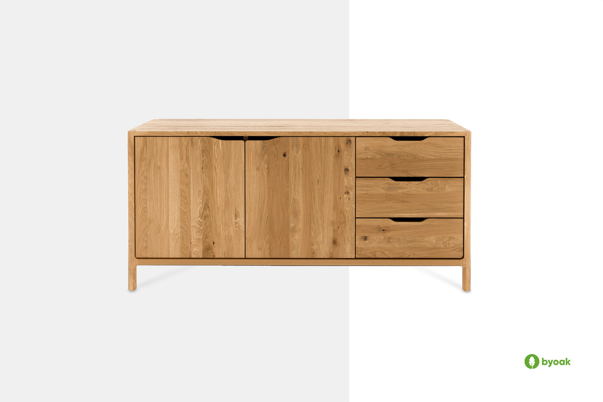 KOMMODE PAUL Kernbuche - Kernbuche, Holz (140/64/50cm) - byoak