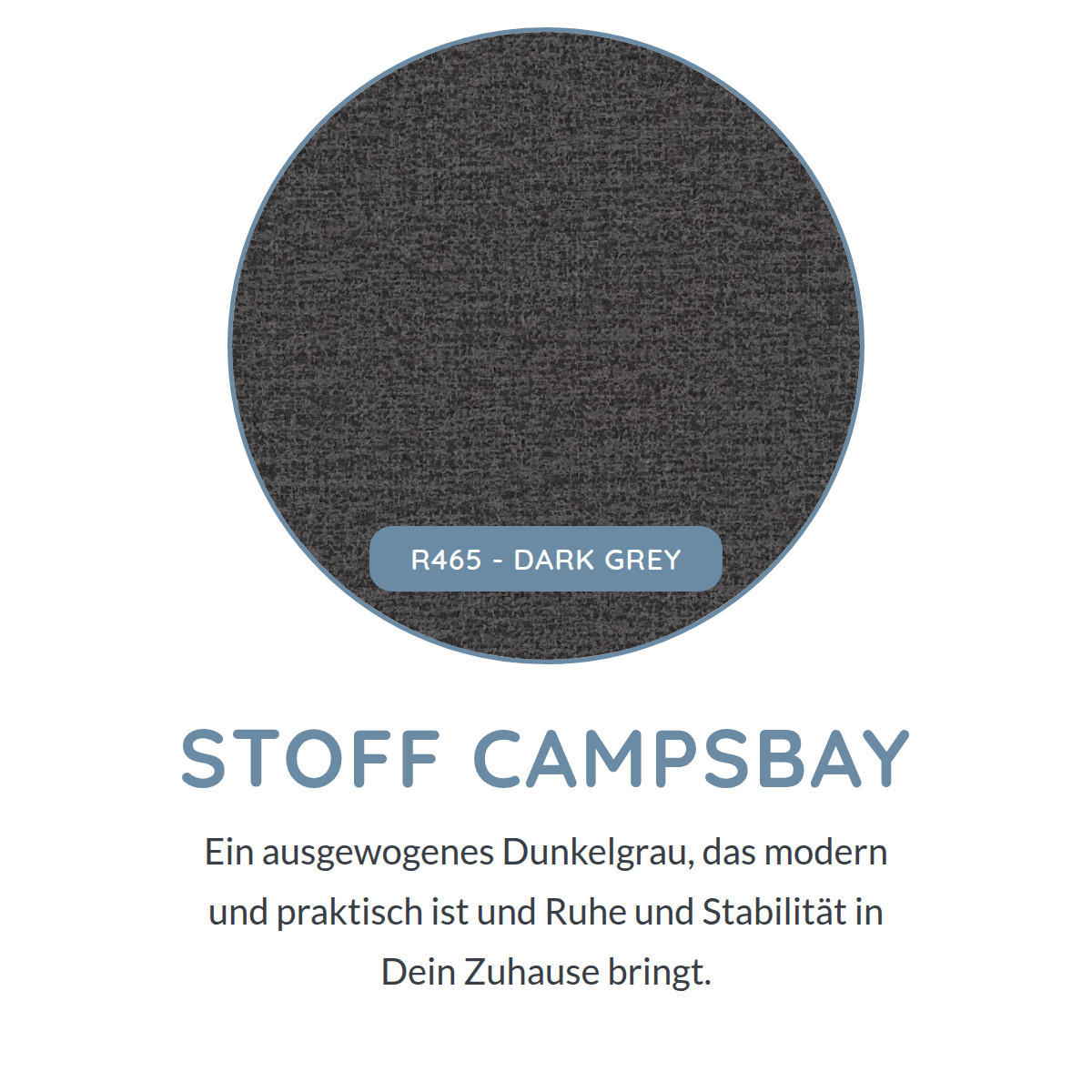 2-SITZER Carlisle Flachgewebe Grau 183/97/93 cm - Dunkelgrau, Kunststoff/Textil (183/93/97cm) - foamnova