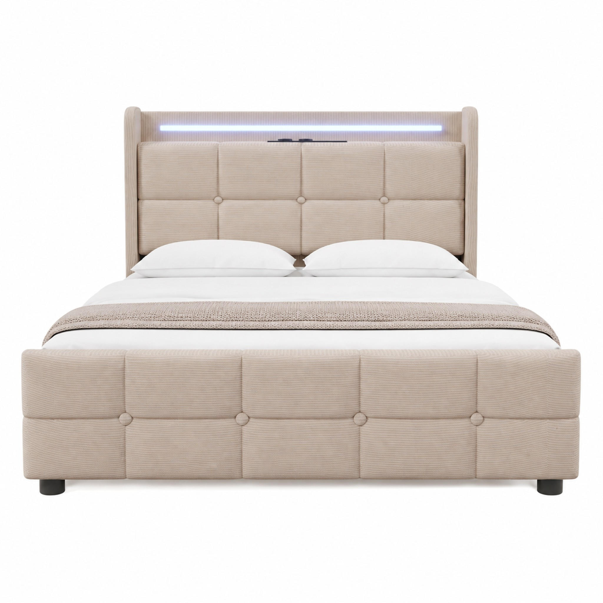 Meubliv Bett Beige 90x200 cm