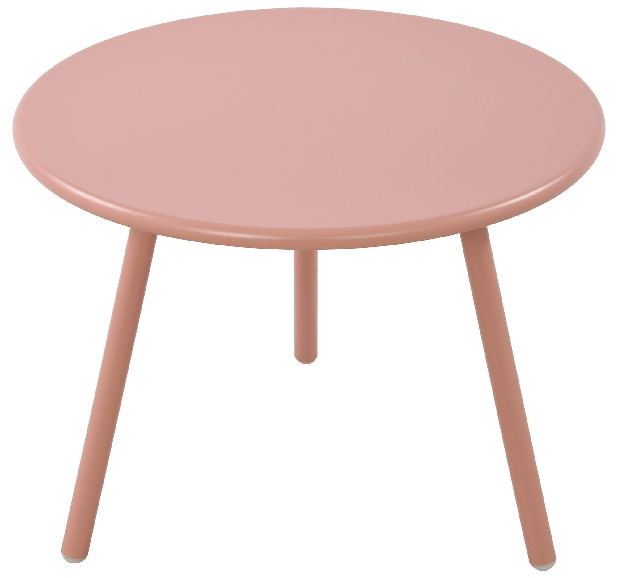 COUCHTISCH rund 60 cm Kunststoff pink - Pink, Kunststoff/Metall (60/60/45cm) - CLP