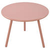 COUCHTISCH rund 60 cm Kunststoff pink - Pink, Kunststoff/Metall (60/60/45cm) - CLP