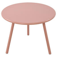 COUCHTISCH rund 60 cm Kunststoff pink - Pink, Kunststoff/Metall (60/60/45cm) - CLP