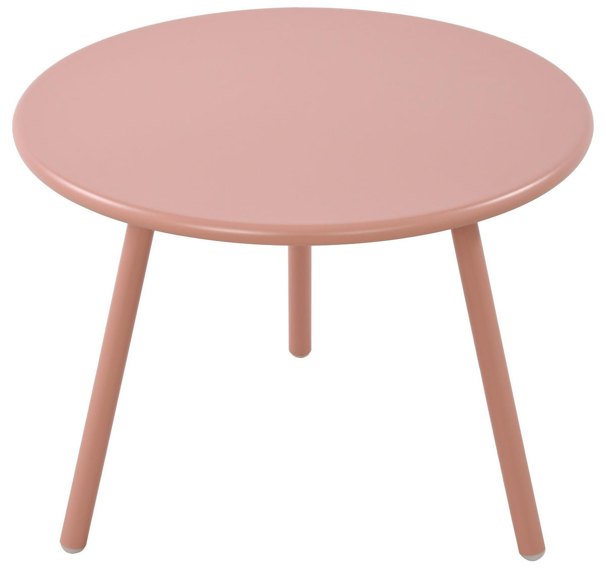 COUCHTISCH rund 60 cm Kunststoff pink - Pink, Kunststoff/Metall (60/60/45cm) - CLP