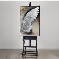 GEMÄLDE Symbol des Aufstiegs Schattenfugenrahmen Schwarz 140x100 cm - Schwarz, Holz (140/100cm) - YS-art gallery