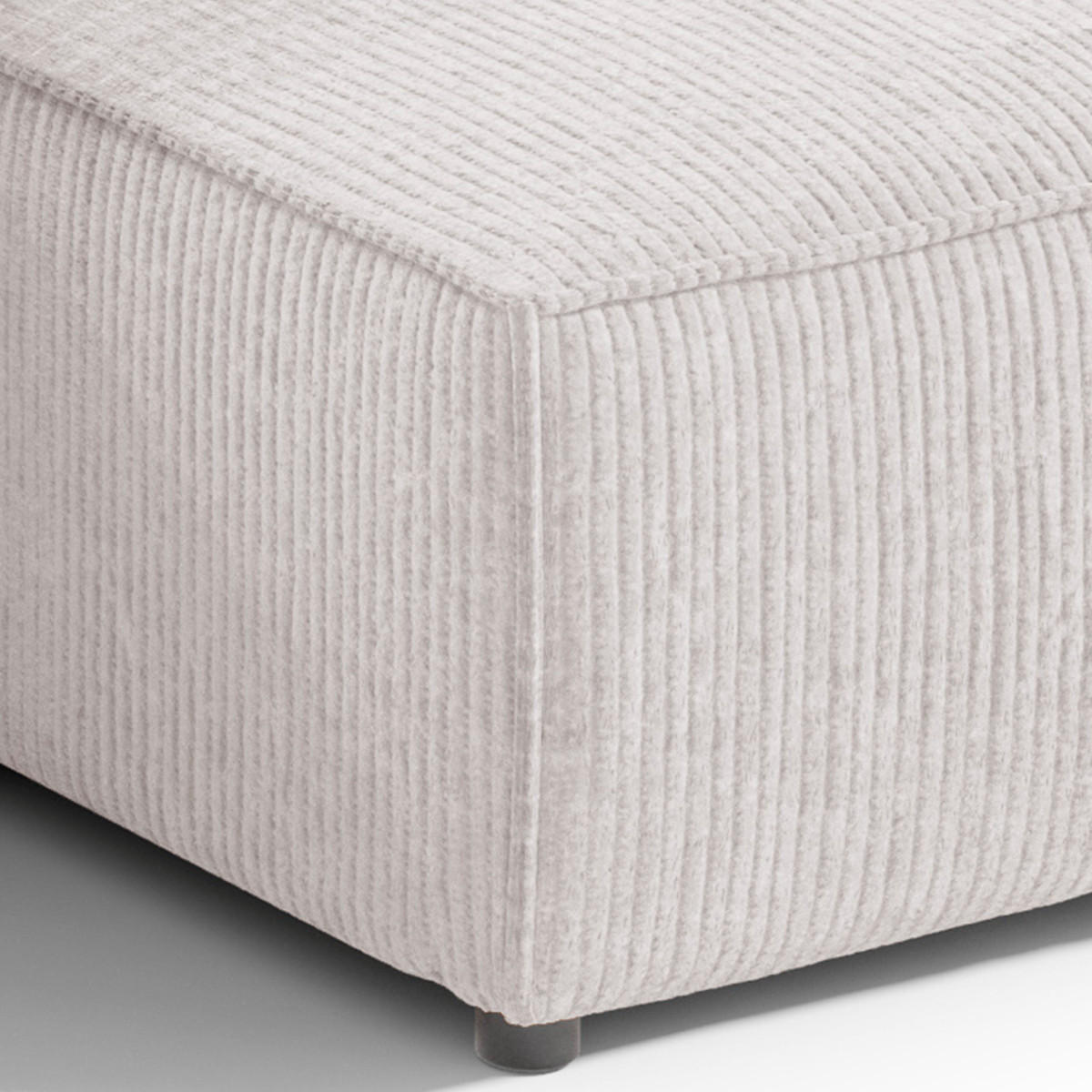 ECKSOFA Isaac 3 Sitzplätze Weiß - Weiß, Holz (257/148cm) - Petits-meubles