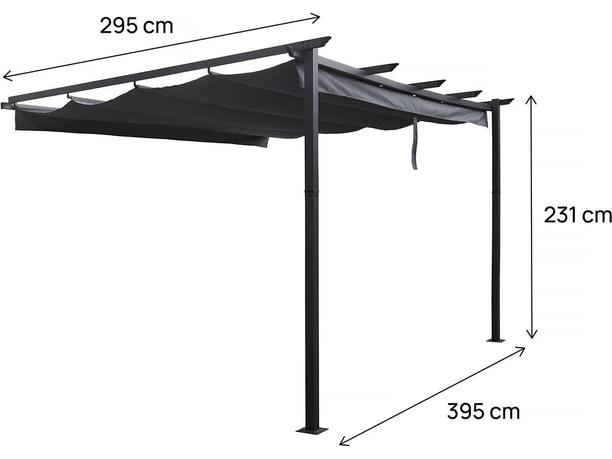 PERGOLA - MARKISE Grau - Grau, Metall (289/231/395cm) - Habitat Garten