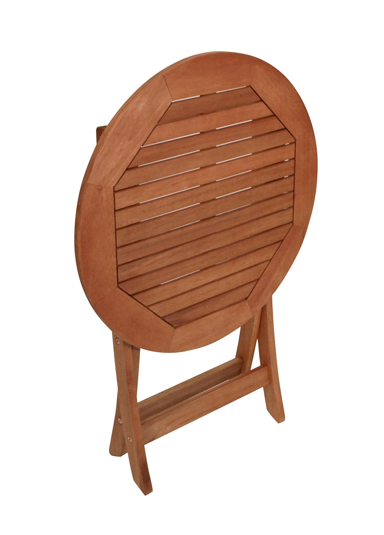 KLAPPTISCH Sidney 65cm rund aus Eukalyptusholz - Braun, Holz (65/65/72cm) - TPFGarden