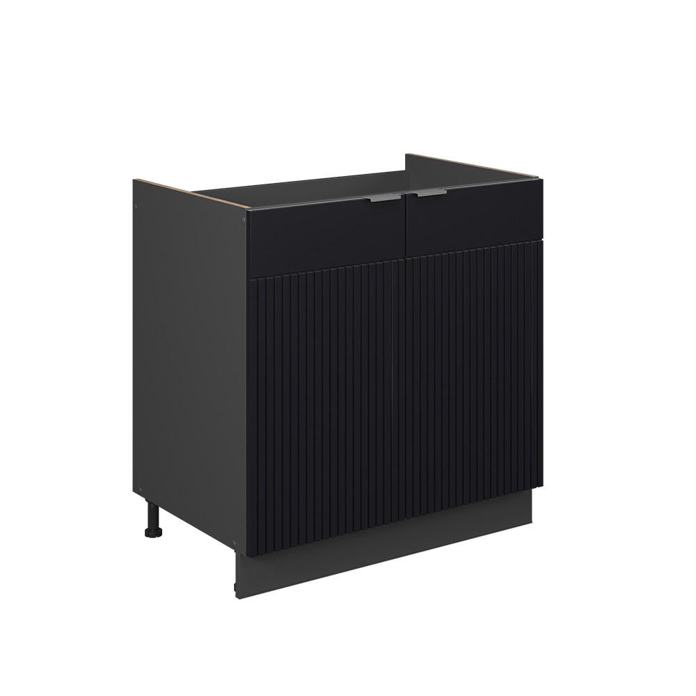 DISKB&Auml;NKSSK&Aring;P Fame-Line Svart randig 80 cm utan b&auml;nkskiva Svart, Antracit 82/80/51.6 cm