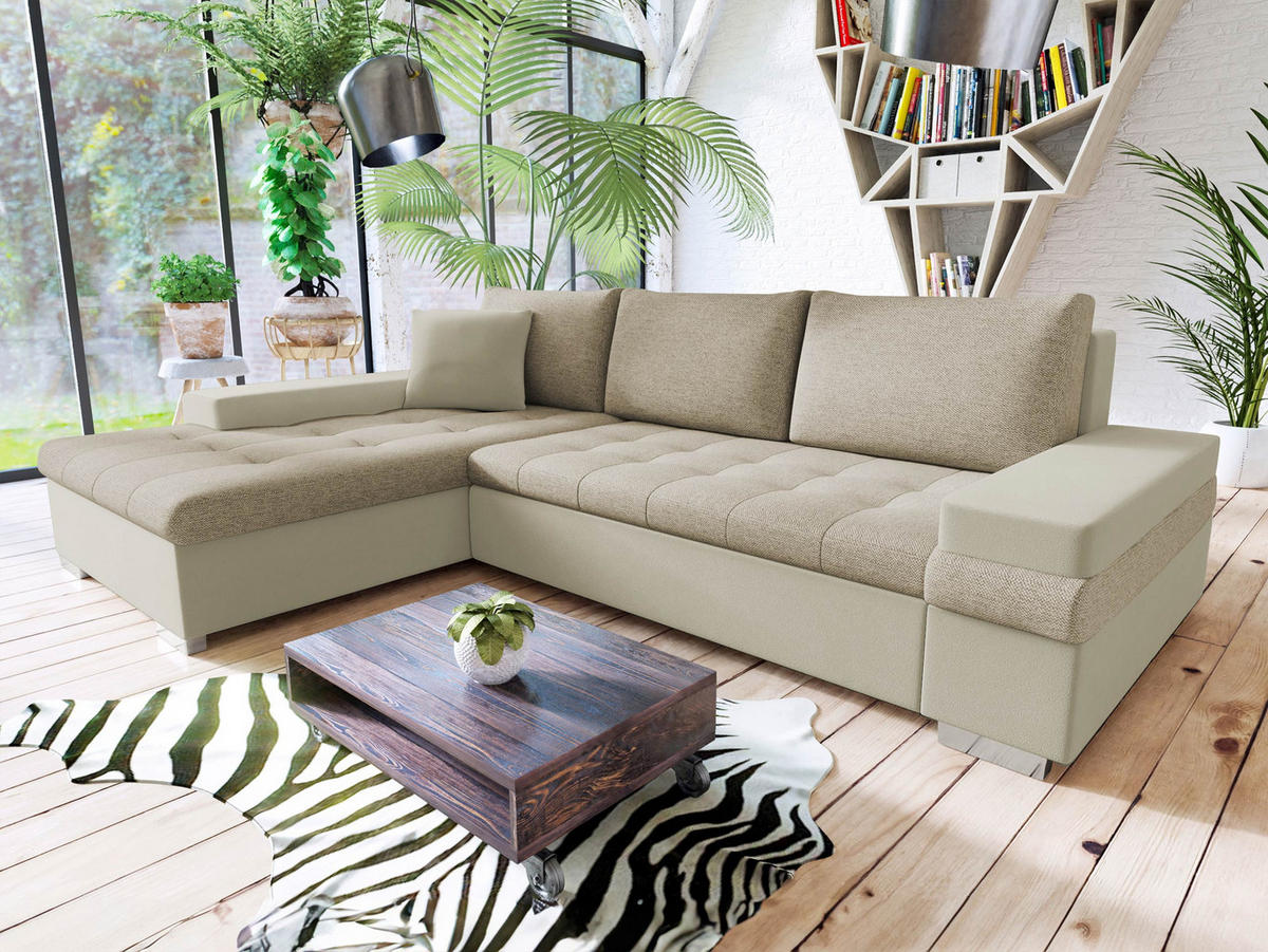 COLTAR Bangkok Mini - argintiu/crem, material textil/lemn (274/182cm) - MIRJAN24