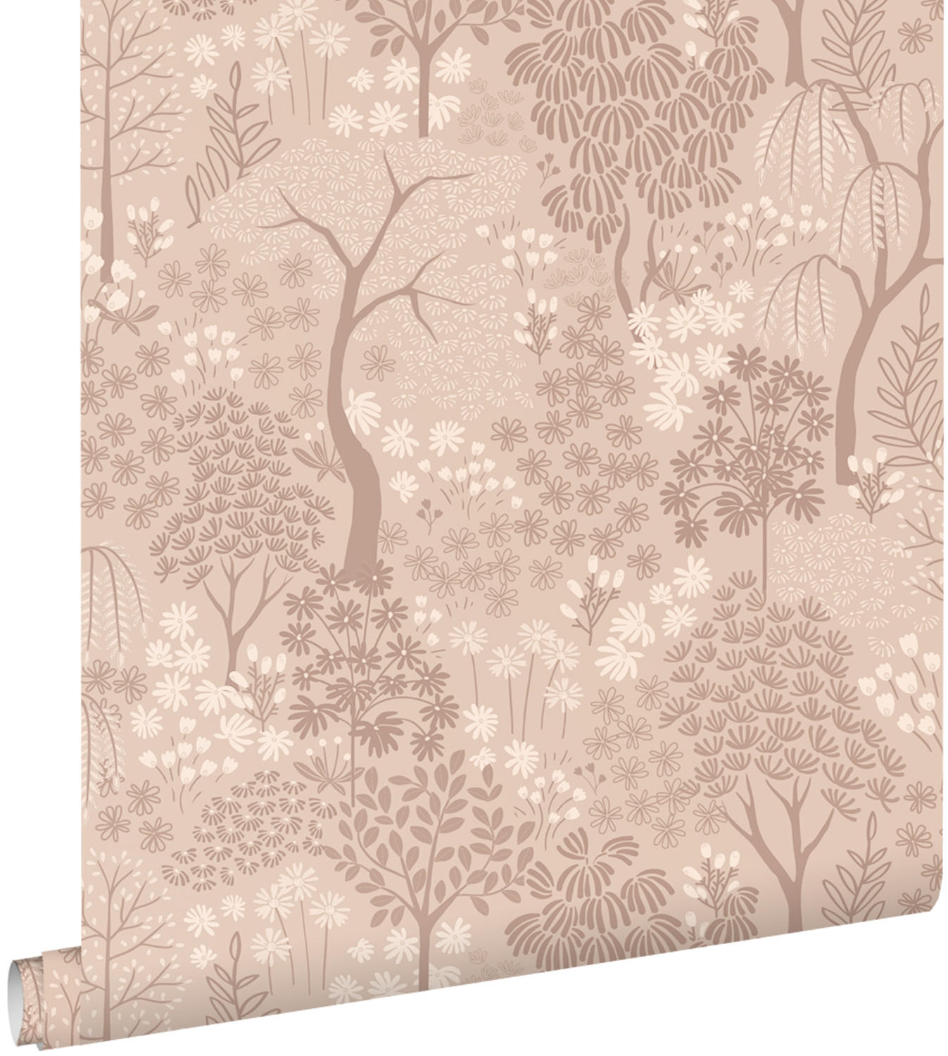 TAPETE Bäumen und Blumen 50 x 900 cm - Pink, Papier (50/900cm) - ESTAhome