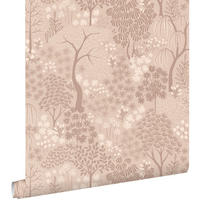 TAPETE Bäumen und Blumen 50 x 900 cm - Pink, Papier (50/900cm) - ESTAhome