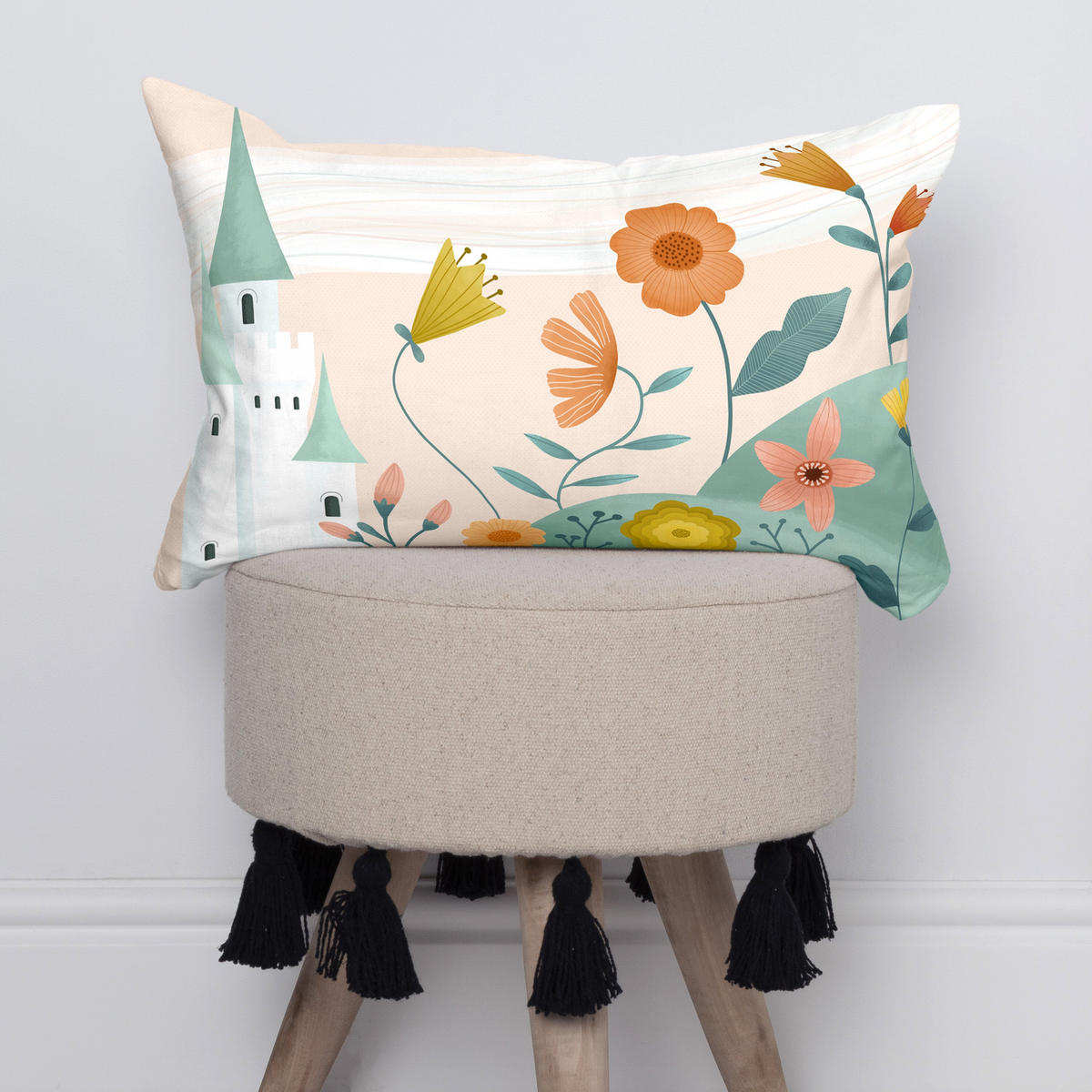 KISSENBEZUG dreaming 50x30 cm mehrfarbig - Multicolor, Textil (50/30cm) - Happy Friday