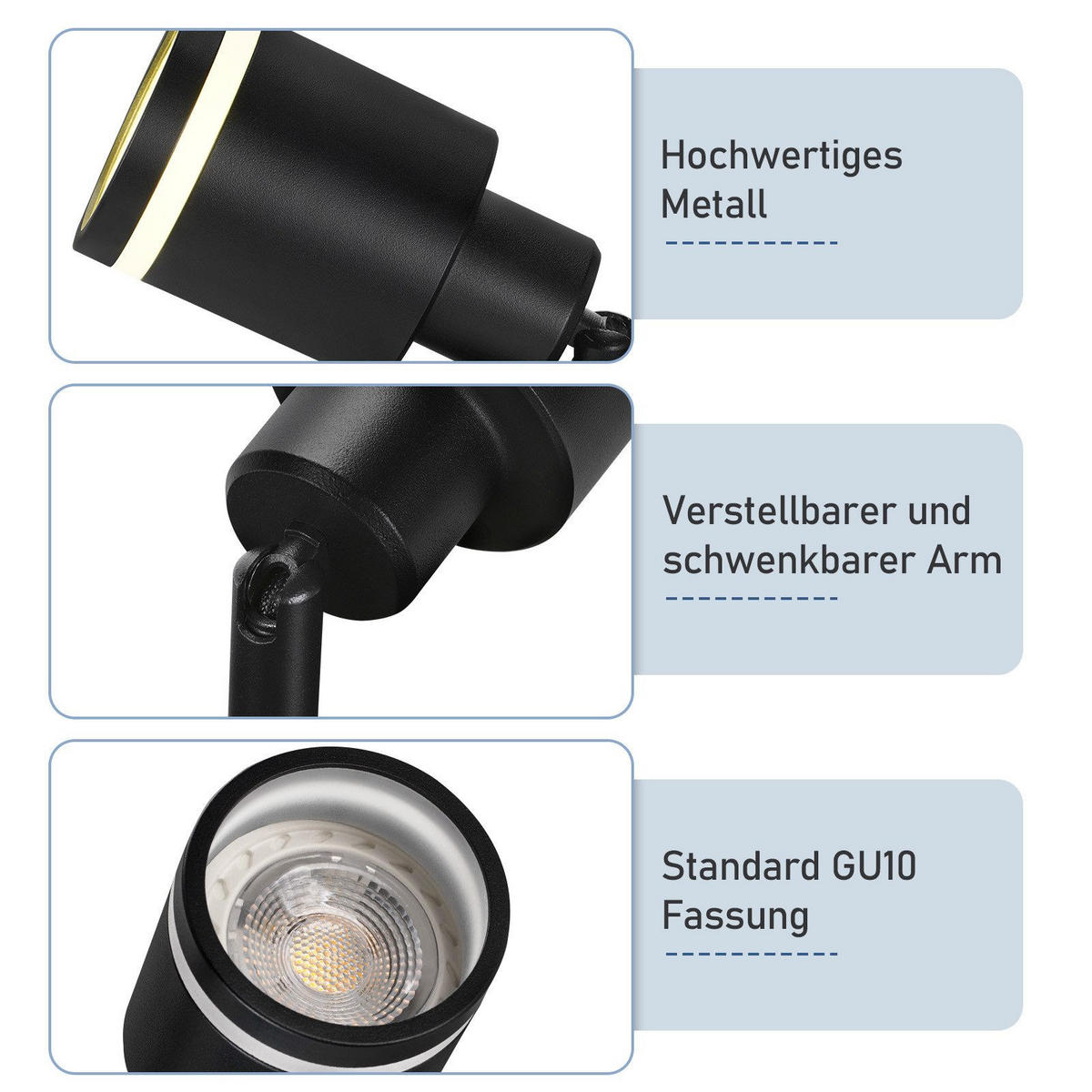 STRAHLER Lippstadt 4-flammig 25/25/15.7 cm - Schwarz, Metall (25/25/15.7cm) - Nettlife