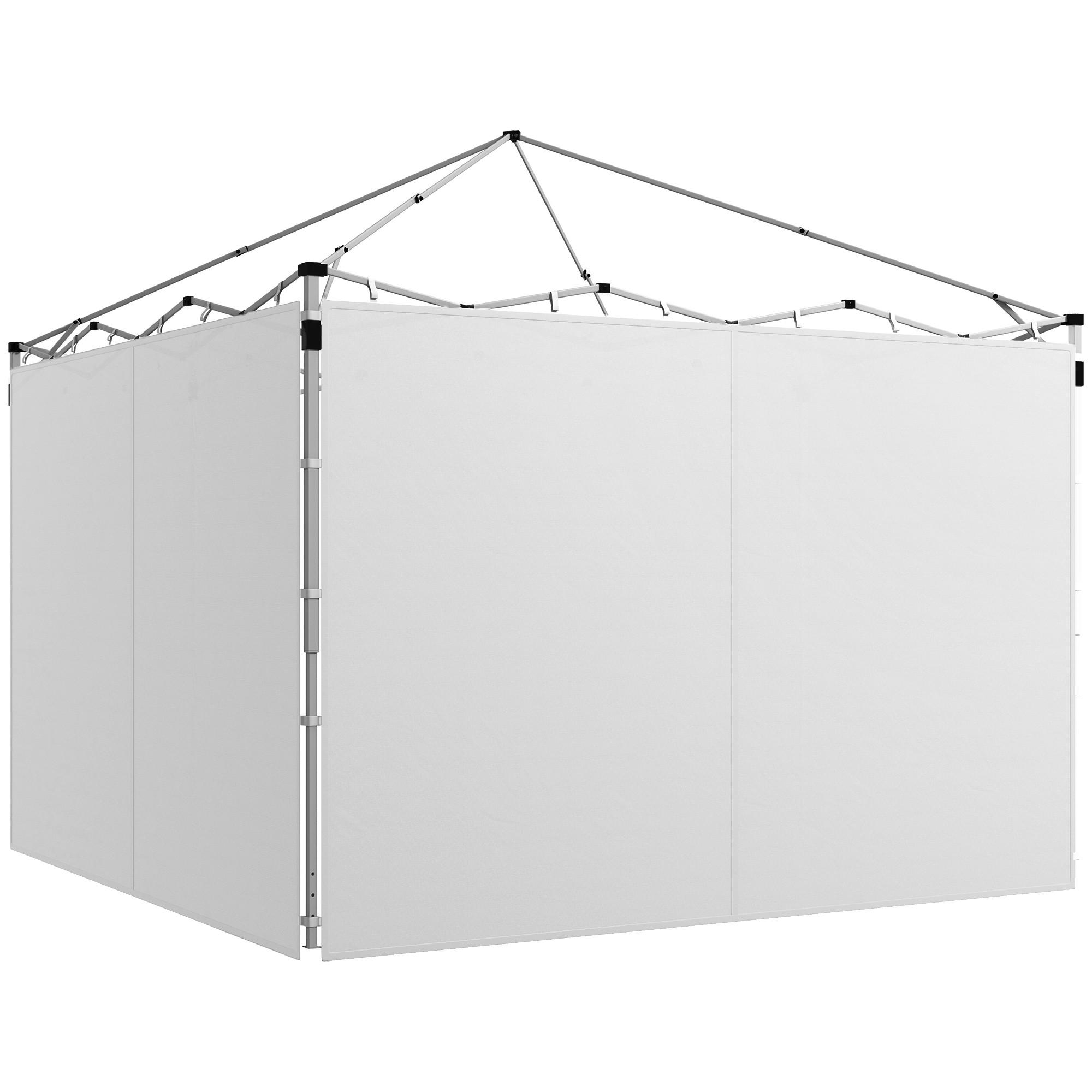 SEITENWÄNDE DE-12731 2er-Set für 3x3/3x6 m mit Klettverschluss Weiß - Weiß, Textil (1/195/295cm) - ComfortXL
