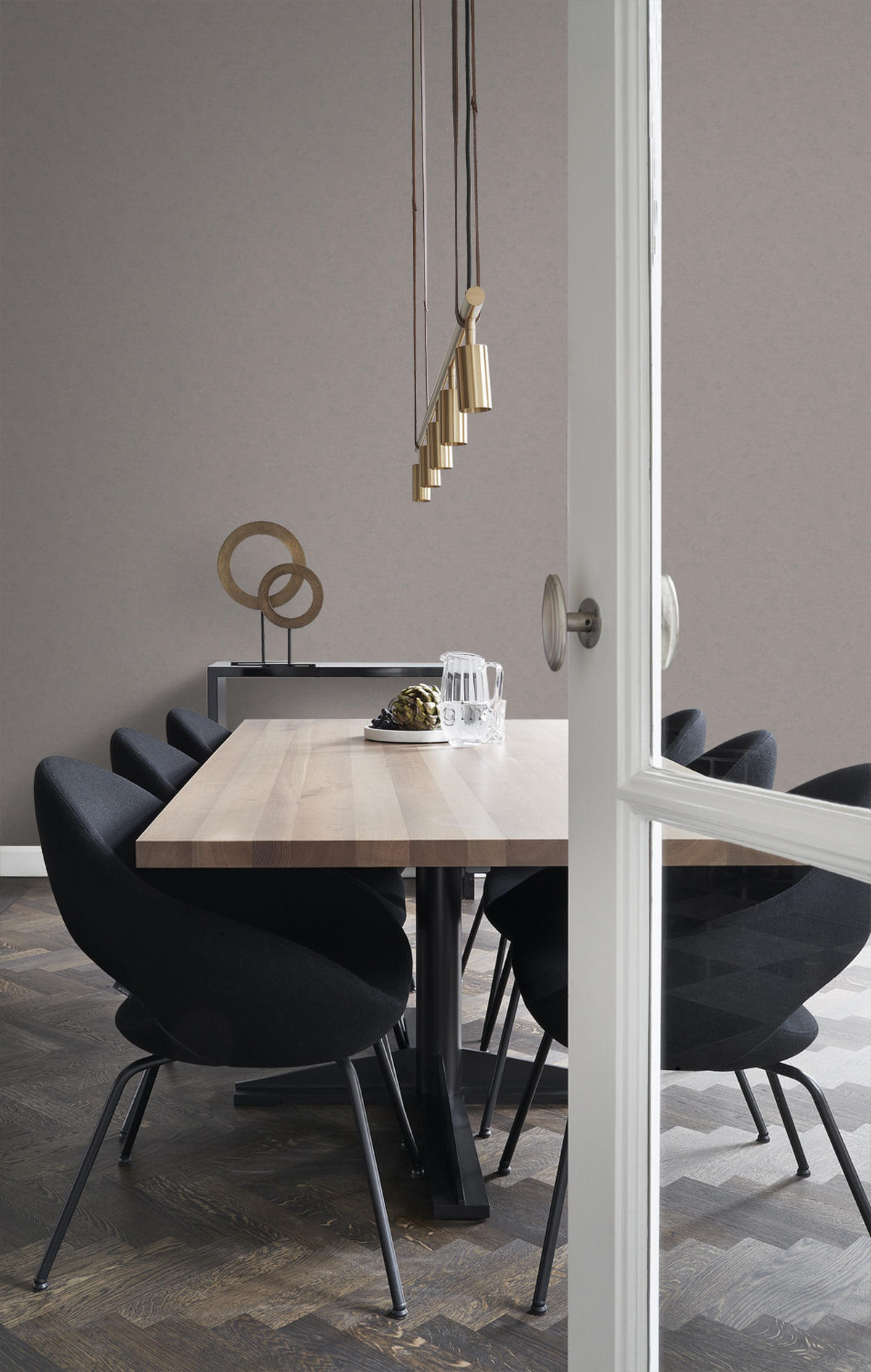 TAPETE Uni 53 cm x 10.05 m - Braun, Papier (53/1000cm) - Origin Wallcoverings