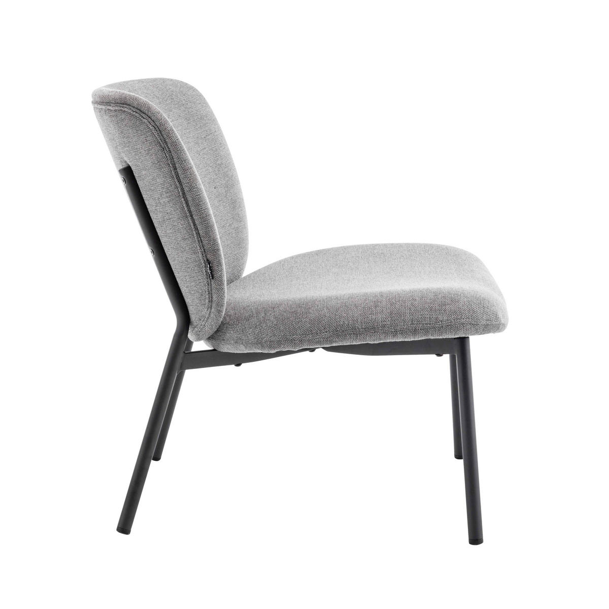 RELAXSESSEL 2-tlg., Grau - Grau, Textil (65/75/73cm) - Oviala