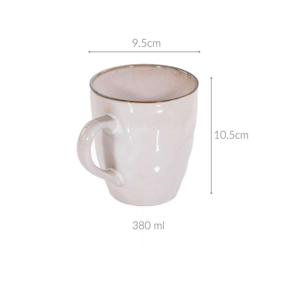 BECHER 380 ml - Beige, Keramik (13L) - Siaki