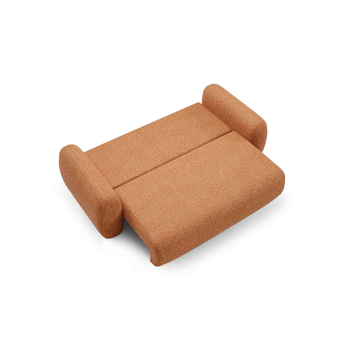 SOFA Carmela 3 Sitzplätze Orange - Orange, Holz (266/95/121cm) - Petits-meubles