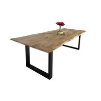 ESSTISCH TIGER - Beige/Schwarz, Holz/Metall (100/200/77cm) - SAM