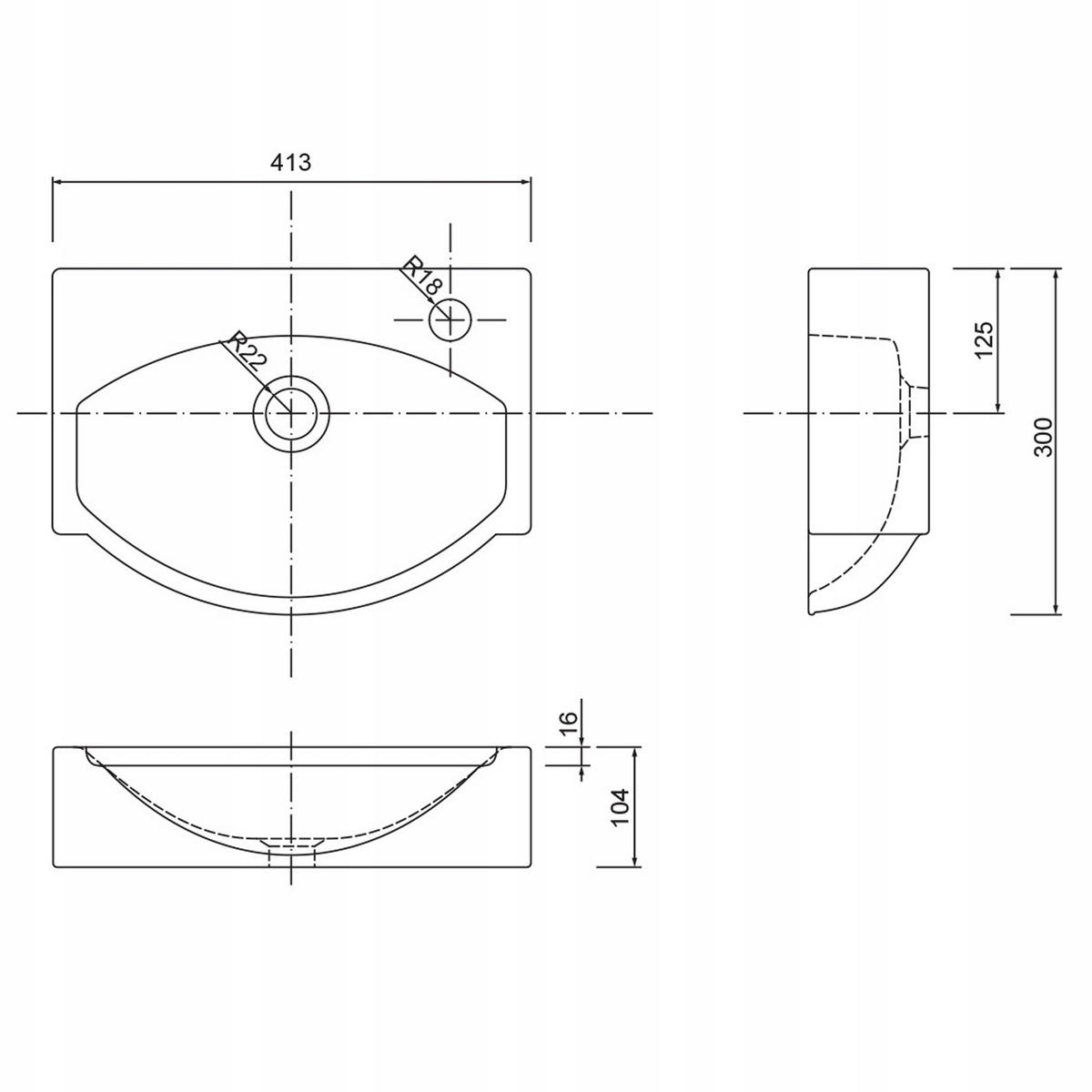 WASCHTISCHKOMBI 40cm mit Waschbecken schwarz - Schwarz, Holzwerkstoff (40/60/22cm) - Stamar