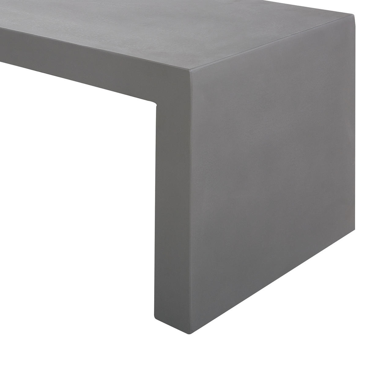 GARTENMÖBEL SET 6-Sitzer Beton grau 2 Bänke U-Form 2 Hocker Taranto - Grau, Stein - Beliani