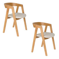 ESSZIMMERSTUHL Mads Natur - 2 er Set - Naturfarben, Kunststoff (49/72/50cm) - Zuiver