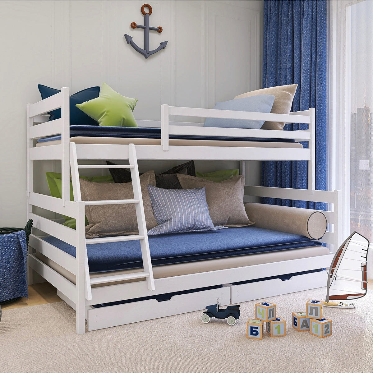 BETT 120/200 Léo Weiß - Weiß, Holz (120/200cm) - Petits-meubles