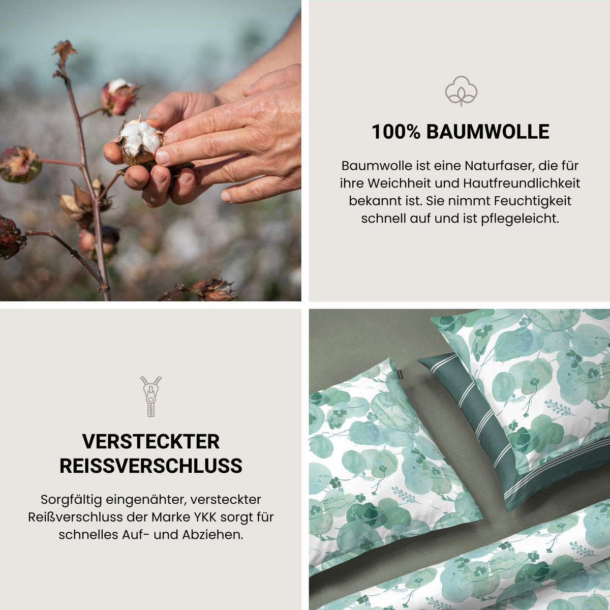 BETTWÄSCHESET Matteo - Renforcé - 2-teilig - 135 x 200 cm - Petrol - Petrol, Textil (135/200cm) - SCHIESSER