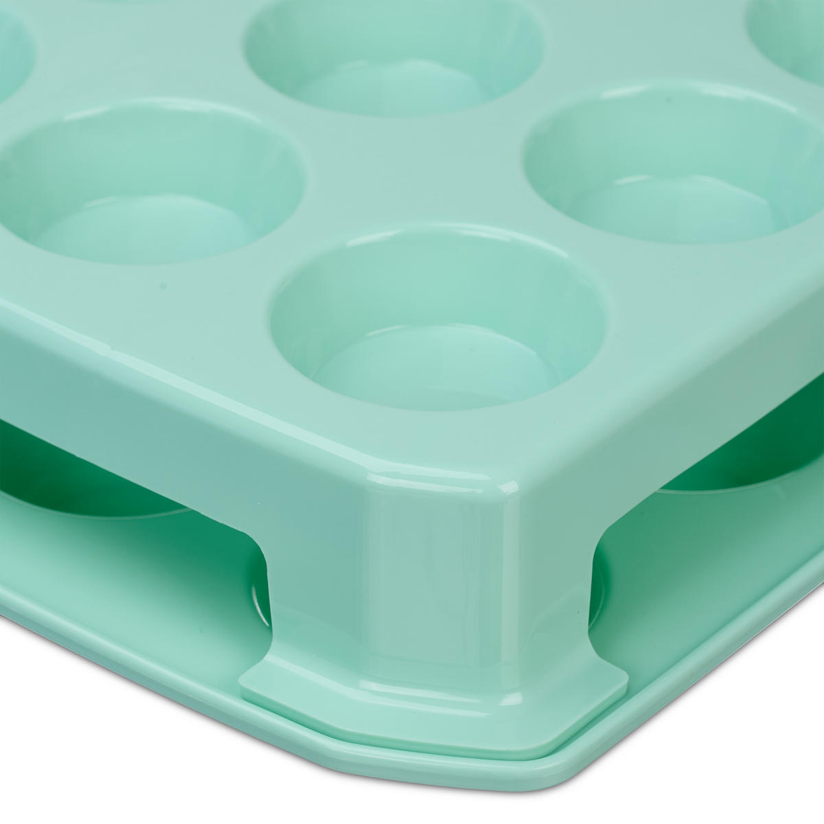 MUFFIN-TRANSPORTBOX - Türkis, Kunststoff (37.5/16/28.5cm) - Relaxdays