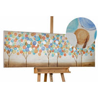 ÖLGEMÄLDE 150/50 cm - Multicolor/Weiß, Holz/Textil (2/50cm) - KUNSTLOFT