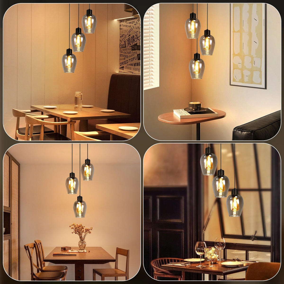 PENDELLEUCHTE BINDFADEN Ⅲ 22/22/120 cm - Schwarz, Metall (22/22/120cm) - Nettlife