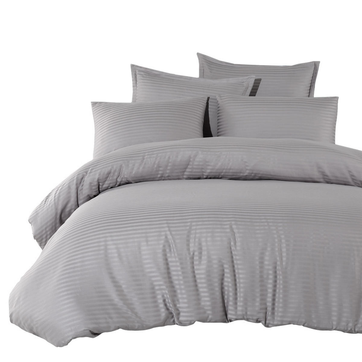 BETTWÄSCHE 3-teilig 200/200 cm YS - Hellgrau, Textil (200/200cm) - ROLFNERS