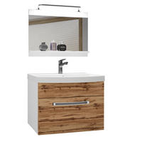 BADMÖBEL Badezimmer Wotan Eiche, Matt - Eiche Wotan, Holz (60/51/40cm) - B BELINI GROUP