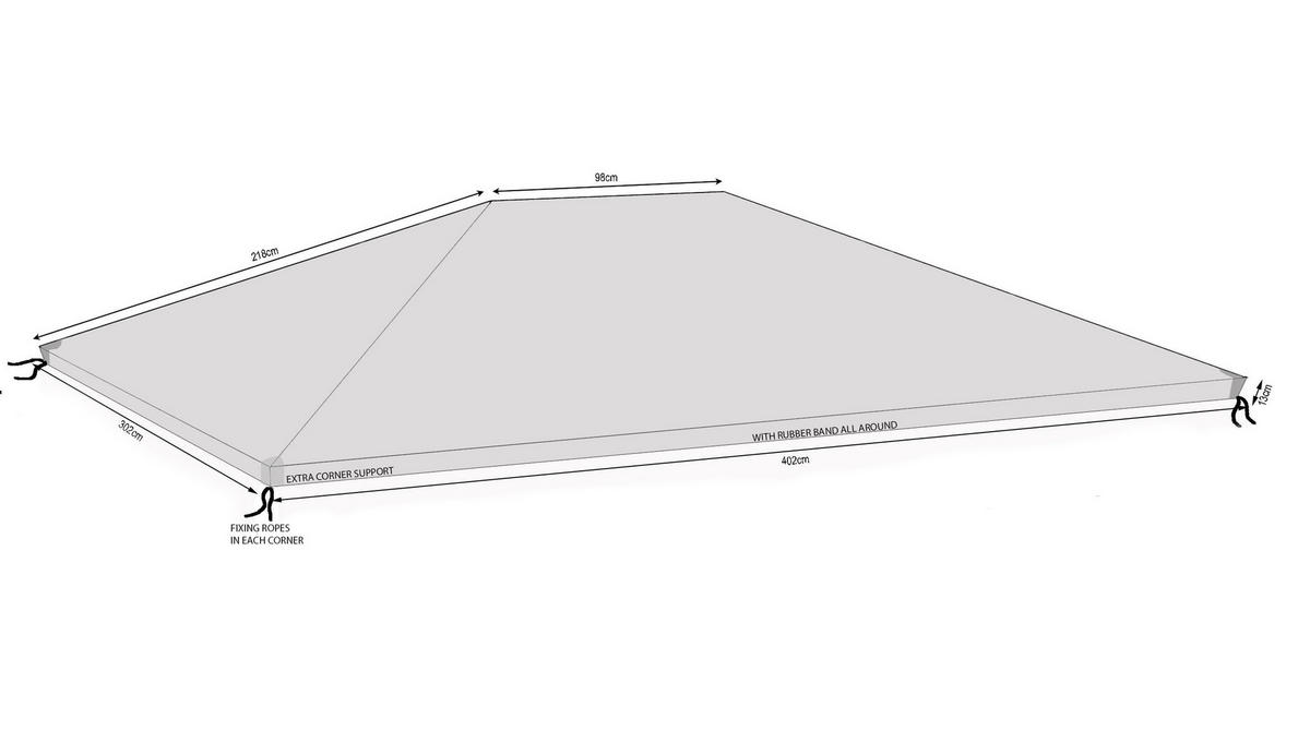 PAVILLON Schutzhaube 3x4m PVC Transparent Nizze - Transparent, Kunststoff (300/1/400cm) - QUICK STAR