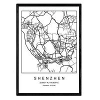 POSTER Shenzhen Nordischen Stil A3 Rahmenlos - Klar, Papier (29.7/5/42cm) - Nacnic