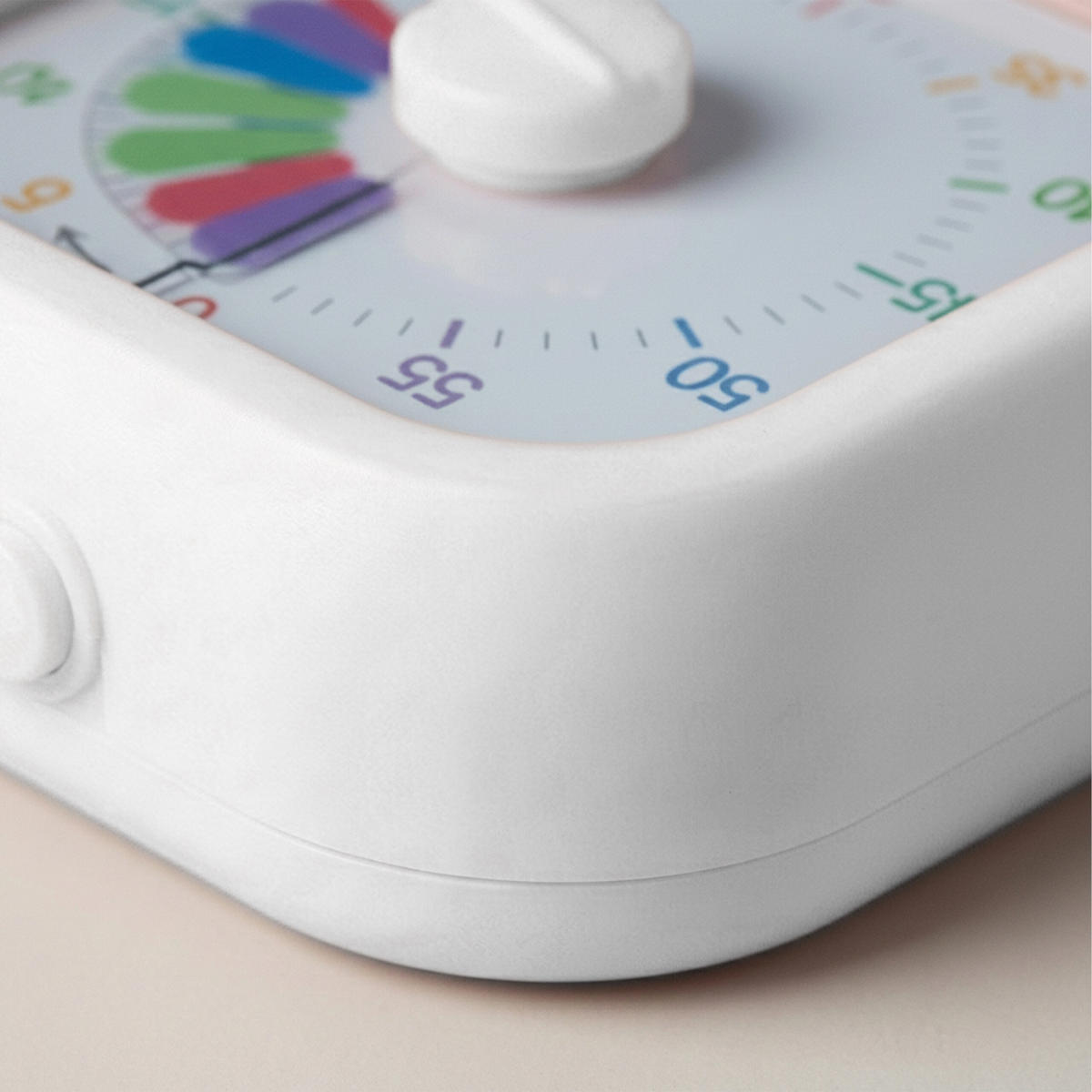 TIMER Vit 60 minuter - Vit, Plast (9/9/4.5cm) - Relaxdays