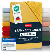 SPANNBETTLAKEN 120/200/30 cm Gelb - Gelb, Textil (120/200cm) - Blumtal