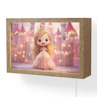 NÁSTĚNNÁ LAMPA Princezna - Růžová - Zámek 30x20 cm - růžová, kompozitní dřevo (30/20/8cm) - OnlyWow