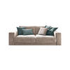 SOFA 2-SITZER MADELINE Taupe Cord - Taupe/Schwarz, Kunststoff/Textil (230/85/127cm) - KAWOLA