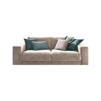 SOFA 2-SITZER MADELINE Taupe Cord - Taupe/Schwarz, Kunststoff/Textil (230/85/127cm) - KAWOLA